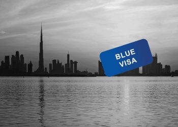 uae-blue-visa-illustration-ove-dubai-skyline